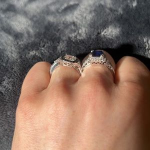 Size 6 rings. Cubic Zirconia. Sterling Silver